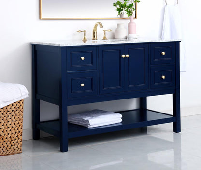 Elegant Furniture & Lighting - Metropolis 48 inch Single bathroom vanity in Blue - VF27048BL veiw 10