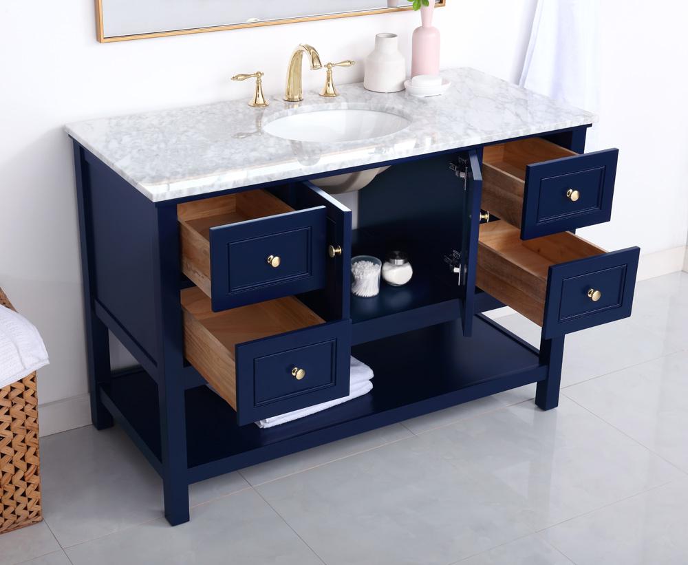 Elegant Furniture & Lighting - Metropolis 48 inch Single bathroom vanity in Blue - VF27048BL veiw 11