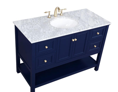 Elegant Furniture & Lighting - Metropolis 48 inch Single bathroom vanity in Blue - VF27048BL veiw 15