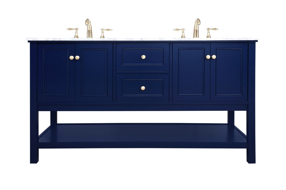 Elegant Furniture & Lighting - Metropolis 60 inch Single bathroom vanity in Blue - VF27060DBL veiw 1