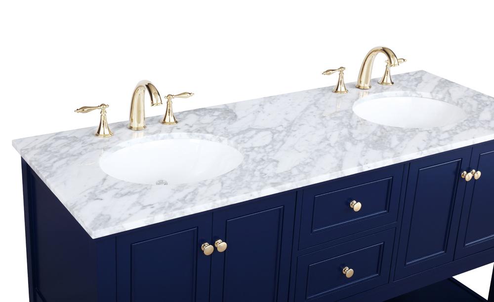 Elegant Furniture & Lighting - Metropolis 60 inch Single bathroom vanity in Blue - VF27060DBL veiw 4