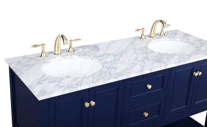 Elegant Furniture & Lighting - Metropolis 60 inch Single bathroom vanity in Blue - VF27060DBL veiw 4