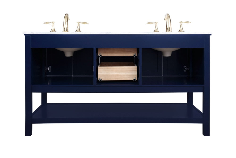 Elegant Furniture & Lighting - Metropolis 60 inch Single bathroom vanity in Blue - VF27060DBL veiw 8