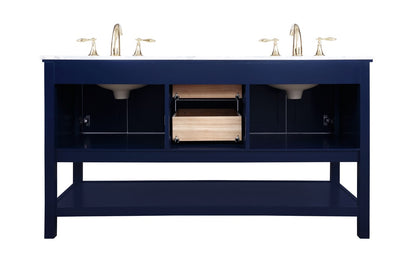 Elegant Furniture & Lighting - Metropolis 60 inch Single bathroom vanity in Blue - VF27060DBL veiw 8
