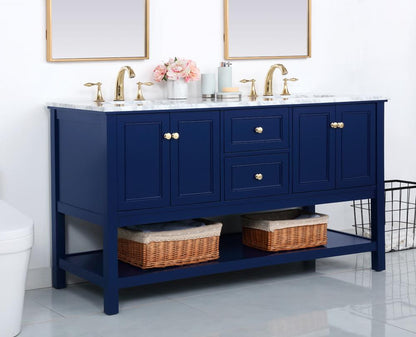 Elegant Furniture & Lighting - Metropolis 60 inch Single bathroom vanity in Blue - VF27060DBL veiw 10