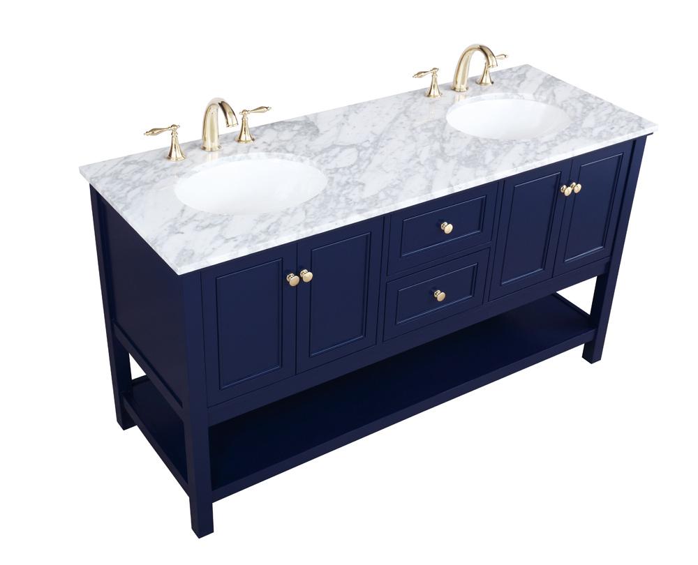 Elegant Furniture & Lighting - Metropolis 60 inch Single bathroom vanity in Blue - VF27060DBL veiw 15