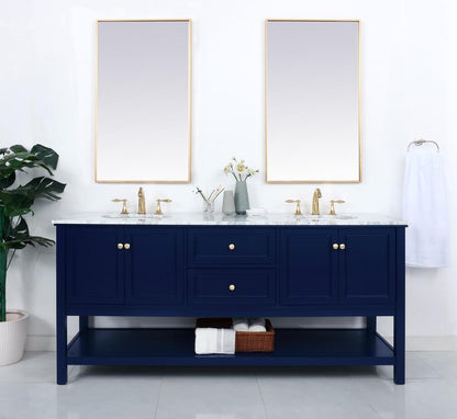 Elegant Furniture & Lighting - Metropolis 72 inch Single bathroom vanity in Blue - VF27072DBL veiw 2
