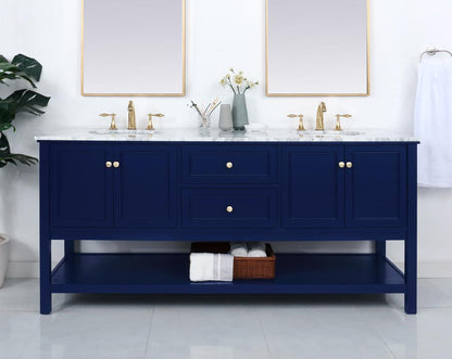 Elegant Furniture & Lighting - Metropolis 72 inch Single bathroom vanity in Blue - VF27072DBL veiw 9