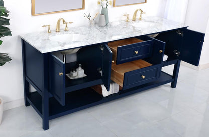 Elegant Furniture & Lighting - Metropolis 72 inch Single bathroom vanity in Blue - VF27072DBL veiw 11