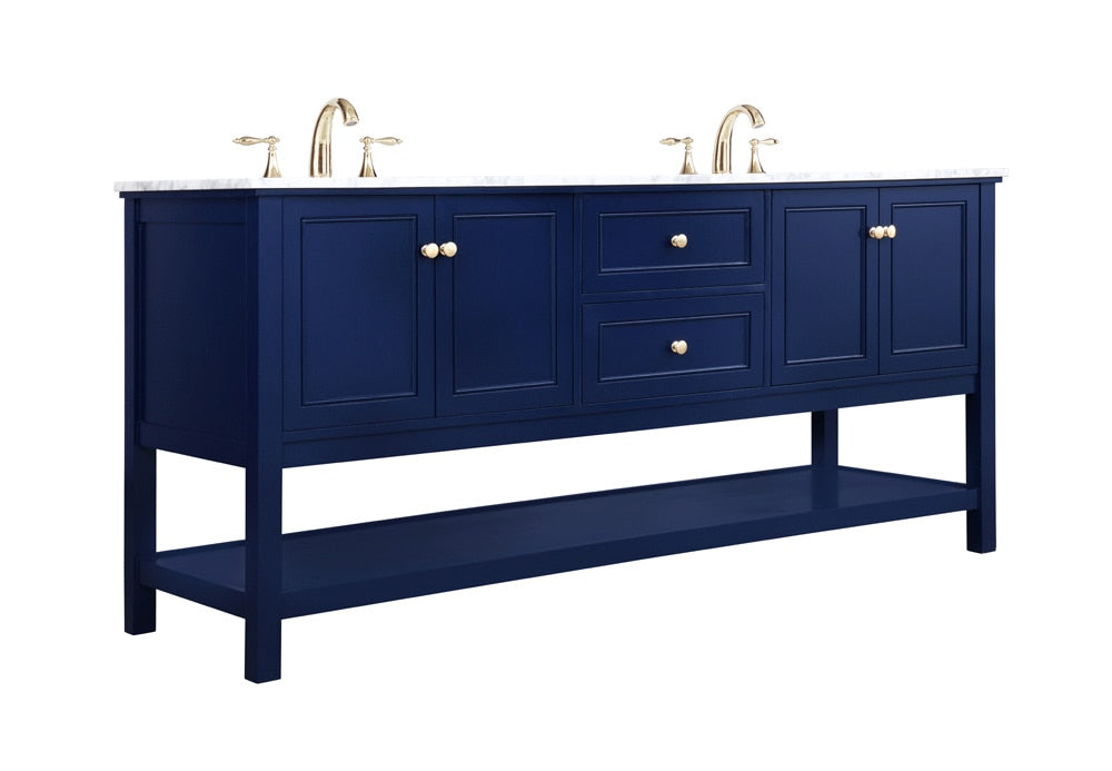 Elegant Furniture & Lighting - Metropolis 72 inch Single bathroom vanity in Blue - VF27072DBL veiw 14
