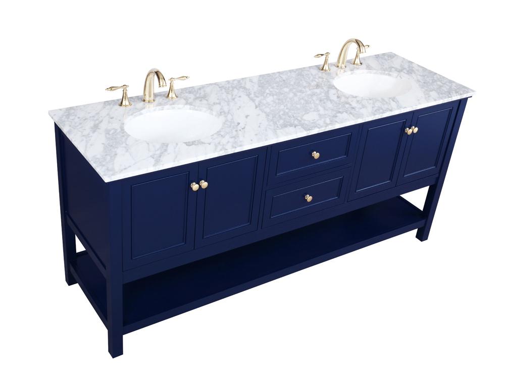 Elegant Furniture & Lighting - Metropolis 72 inch Single bathroom vanity in Blue - VF27072DBL veiw 15