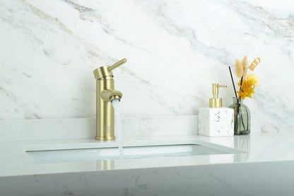 Elegant Furniture & Lighting - Mia Single Hole Single Handle Bathroom Faucet in Brushed Gold - FAV-1008BGD veiw 6