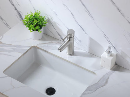 Elegant Furniture & Lighting - Mia Single Hole Single Handle Bathroom Faucet in Brushed Nickel - FAV-1008BNK veiw 3