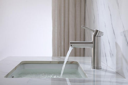 Elegant Furniture & Lighting - Mia Single Hole Single Handle Bathroom Faucet in Brushed Nickel - FAV-1008BNK veiw 5