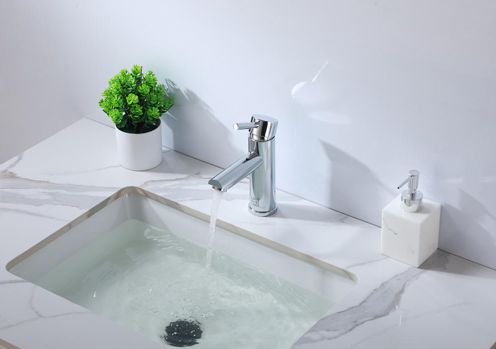 Elegant Furniture & Lighting - Mia Single Hole Single Handle Bathroom Faucet in Chrome - FAV-1008PCH veiw 4