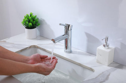 Elegant Furniture & Lighting - Mia Single Hole Single Handle Bathroom Faucet in Chrome - FAV-1008PCH veiw 6