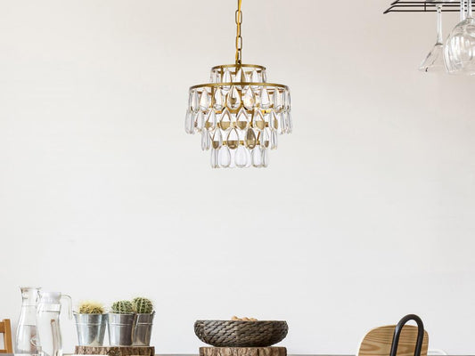 Elegant Furniture & Lighting - Mila 12 inch pendant in brass - 1102D12BR veiw 1