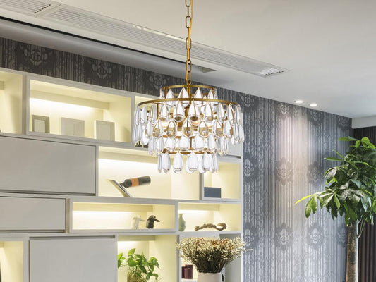 Elegant Furniture & Lighting - Mila 14 inch pendant in brass - 1102D14BR veiw 1
