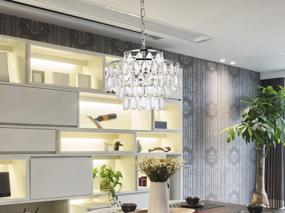 Elegant Furniture & Lighting - Mila 14 inch pendant in chrome - 1102D14C veiw 1