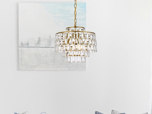 Elegant Furniture & Lighting - Mila 16 inch pendant in brass - 1102D16BR veiw 1