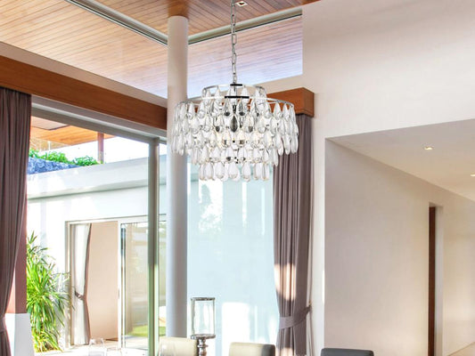Elegant Furniture & Lighting - Mila 18 inch pendant in chrome - 1102D18C veiw 1