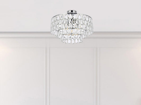 Elegant Furniture & Lighting - Mila 20 inch flush mount in chrome - 1103F20C veiw 1