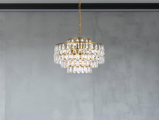 Elegant Furniture & Lighting - Mila 20 inch pendant in brass - 1102D20BR veiw 1