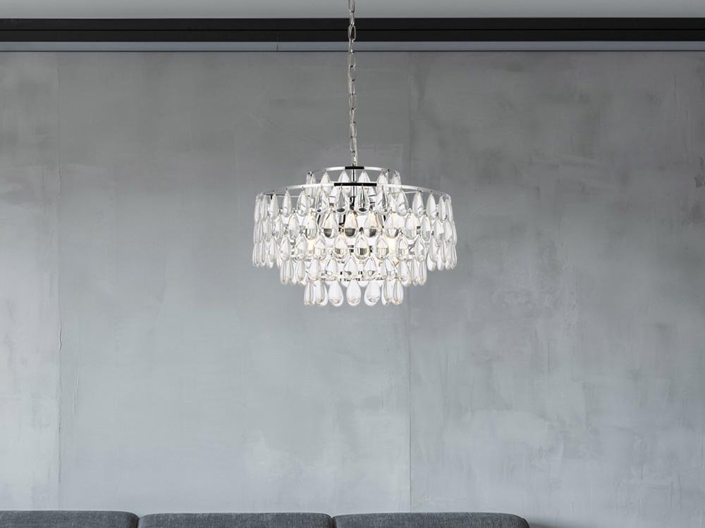 Elegant Furniture & Lighting - Mila 20 inch pendant in chrome - 1102D20C veiw 1