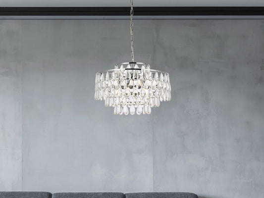 Elegant Furniture & Lighting - Mila 20 inch pendant in chrome - 1102D20C veiw 1