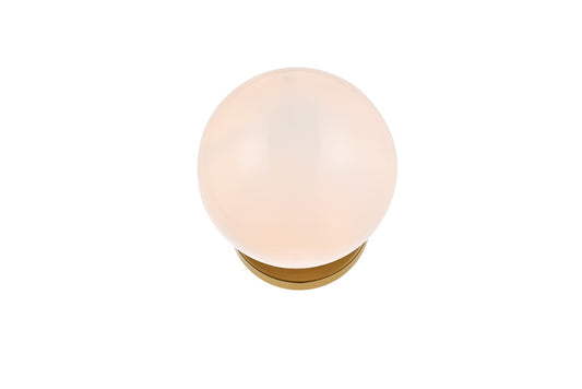 Elegant Furniture & Lighting - Mimi six inch dual flush mount and bath sconce in brass with frosted glass - LD2451BR veiw 1