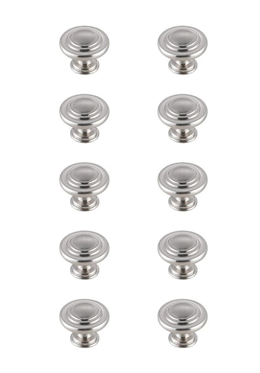 Elegant Furniture & Lighting - Minu 1.3in Diameter Brushed Nickel Mushroom Knob Multipack (Set of 10) - KB2006-NK-10PK veiw 1