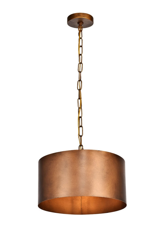 Elegant Furniture & Lighting - Miro Pendant D15 H9.25 Lt:1 Manual Brass Finish - LD6015D15BR veiw 1