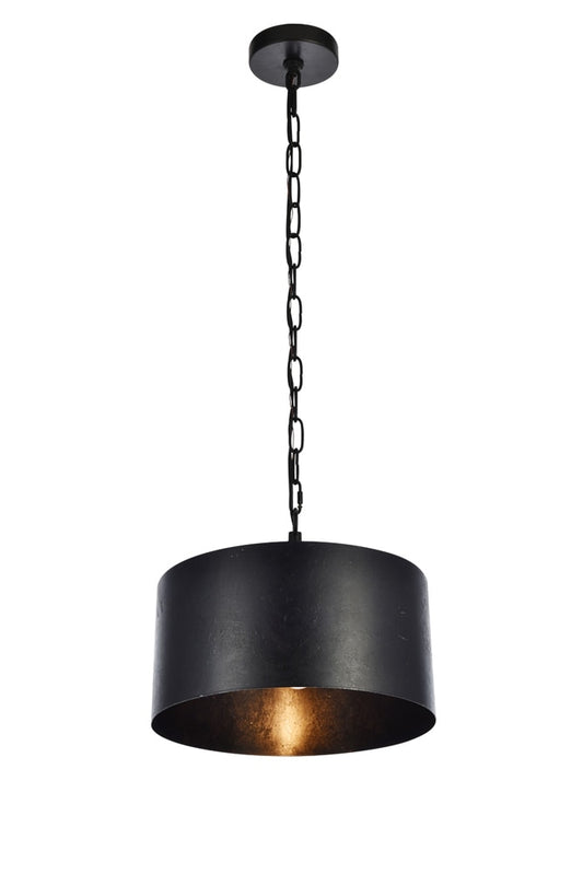 Elegant Furniture & Lighting - Miro Pendant D15 H9.25 Lt:1 Vintage Black Finish - LD6015D15BK veiw 1