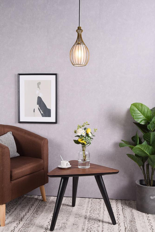 Elegant Furniture & Lighting - Miya 1 Light Brass Pendant - LD2419BR veiw 2