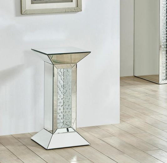 Elegant Furniture & Lighting - Modern 12 inch Crystal End Table in Clear Mirror Finish - MF91015 veiw 2