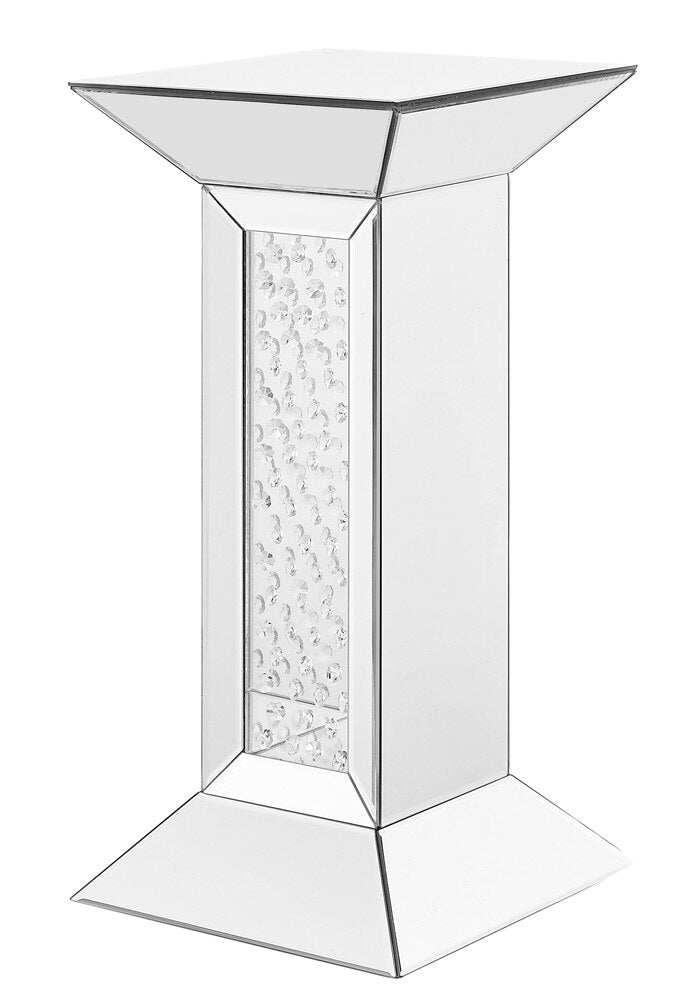Elegant Furniture & Lighting - Modern 12 inch Crystal End Table in Clear Mirror Finish - MF91015 veiw 3