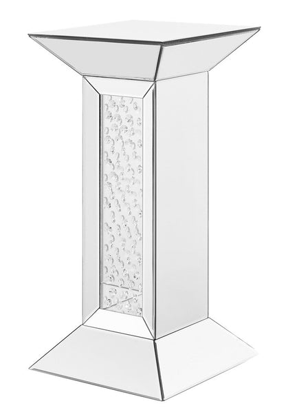 Elegant Furniture & Lighting - Modern 12 inch Crystal End Table in Clear Mirror Finish - MF91015 veiw 3