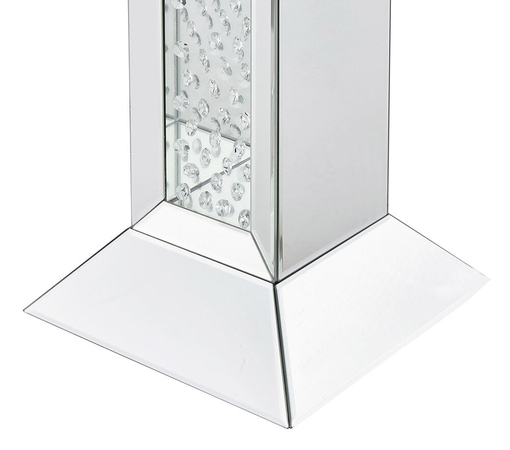 Elegant Furniture & Lighting - Modern 12 inch Crystal End Table in Clear Mirror Finish - MF91015 veiw 7