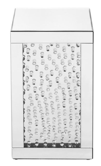 Elegant Furniture & Lighting - Modern 12 inch Crystal End table in Clear Mirror Finish - MF91016 veiw 1