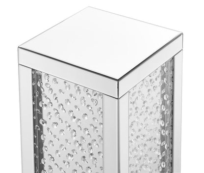 Elegant Furniture & Lighting - Modern 12 inch Crystal End table in Clear Mirror Finish - MF91016 veiw 5