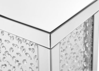 Elegant Furniture & Lighting - Modern 12 inch Crystal End table in Clear Mirror Finish - MF91016 veiw 7
