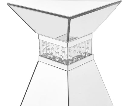 Elegant Furniture & Lighting - Modern 12 inch Crystal End Table in Clear Mirror Finish - MF91019 veiw 5