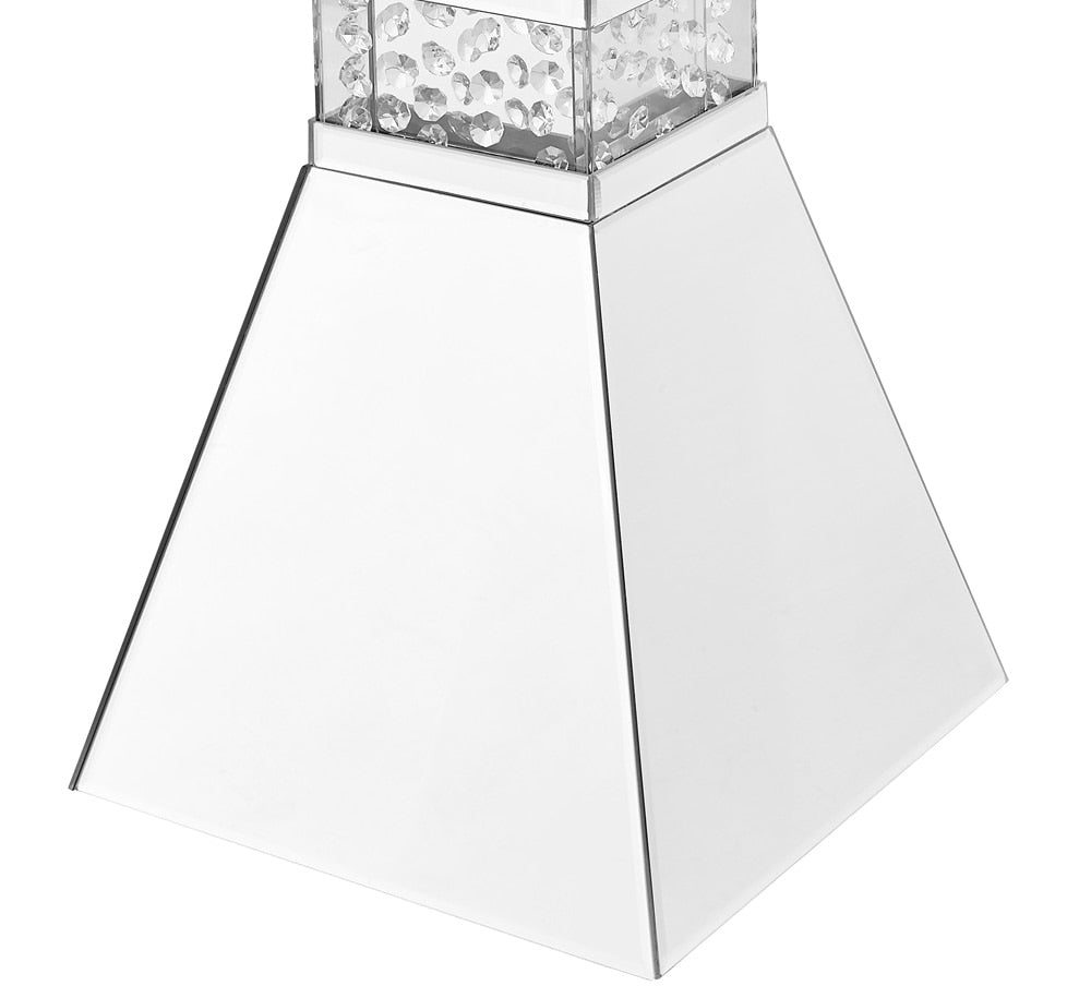 Elegant Furniture & Lighting - Modern 12 inch Crystal End Table in Clear Mirror Finish - MF91019 veiw 6