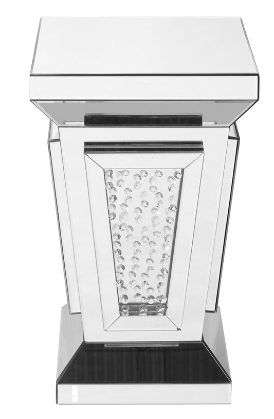 Elegant Furniture & Lighting - Modern 15 inch Crystal End Table In Clear Mirror Finish - MF91020 veiw 1