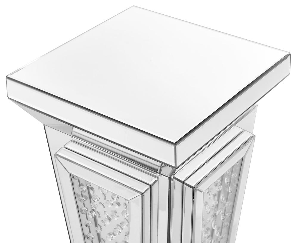 Elegant Furniture & Lighting - Modern 15 inch Crystal End Table In Clear Mirror Finish - MF91020 veiw 5