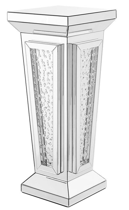 Elegant Furniture & Lighting - Modern 15 inch Crystal End Table in Clear Mirror Finish - MF91021 veiw 3