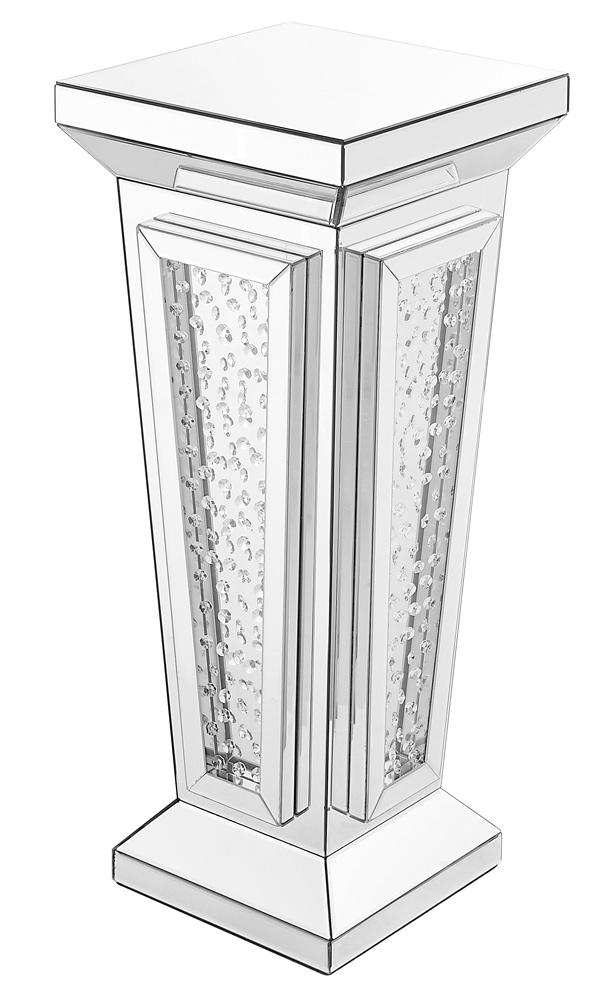 Elegant Furniture & Lighting - Modern 15 inch Crystal End Table in Clear Mirror Finish - MF91021 veiw 4