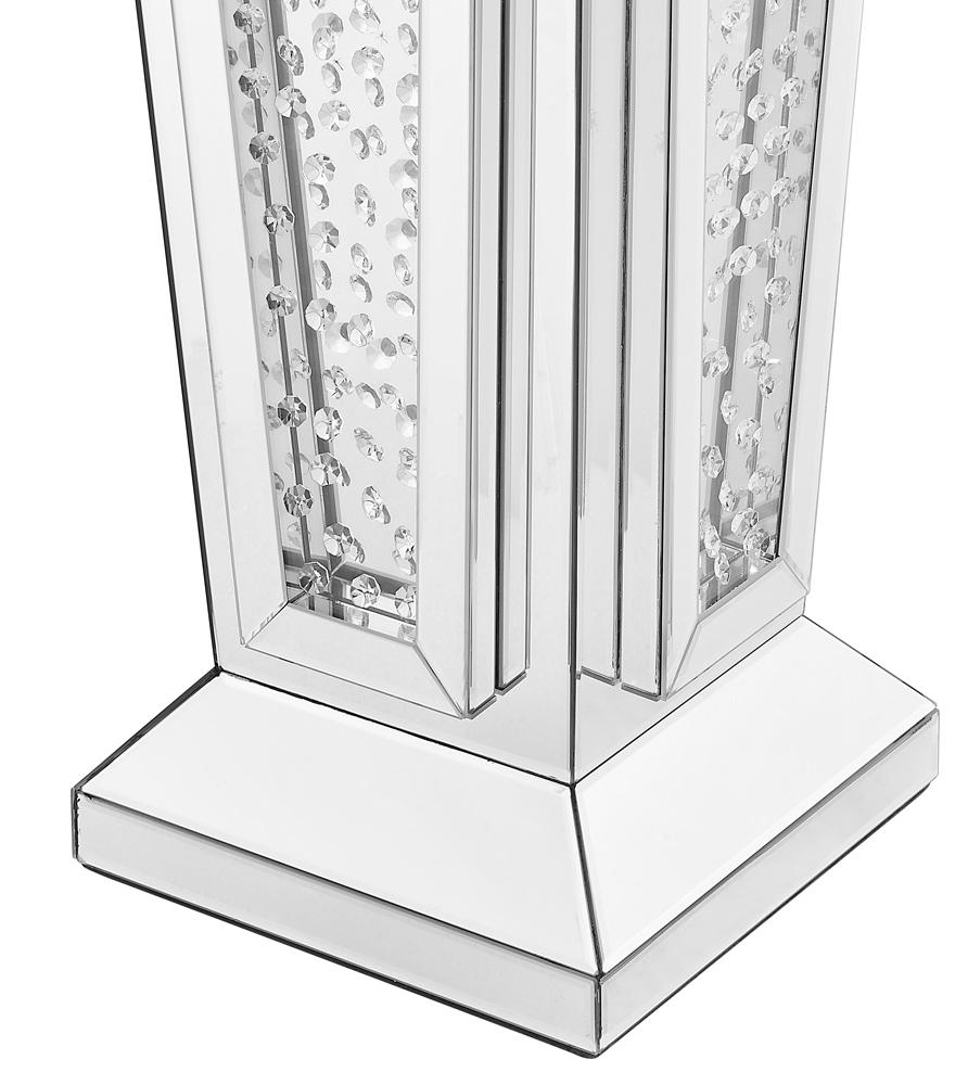 Elegant Furniture & Lighting - Modern 15 inch Crystal End Table in Clear Mirror Finish - MF91021 veiw 6