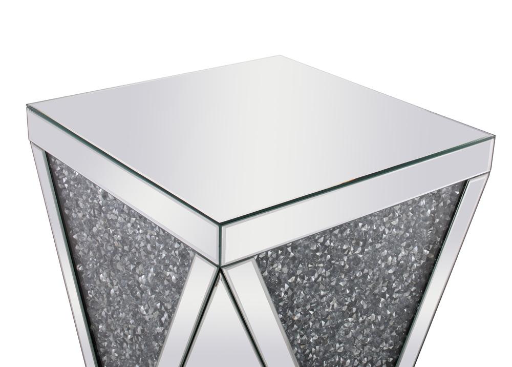 Elegant Furniture & Lighting - Modern 18.5 inch Crystal End Table Silver Royal Cut Crystal - MF92008 veiw 5