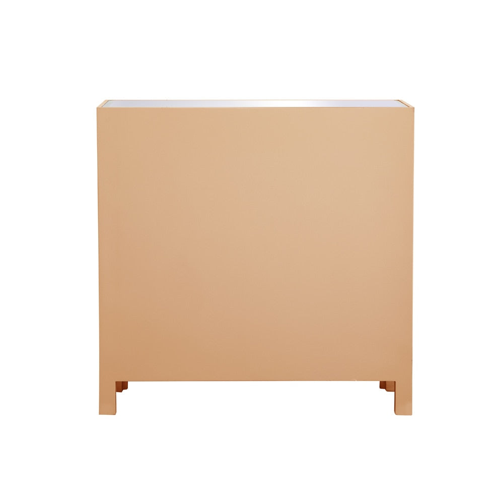 Elegant Furniture & Lighting - Modern 29 in. mirrored cabinet in antique gold - MF71034G veiw 3